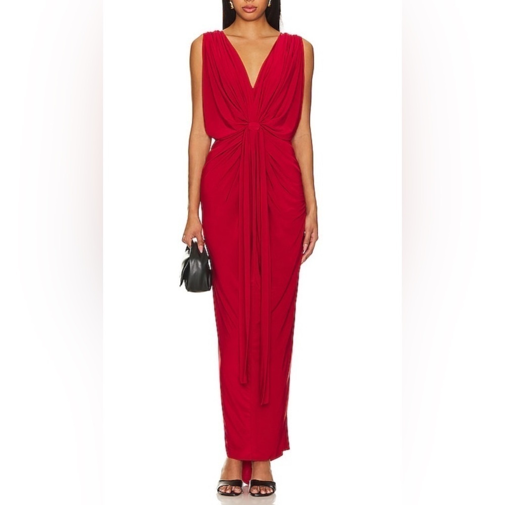 MISA Los Angeles Dresses XENIA DRESS Blouson Maxi Lipstick Red Women’s Sz XS NWT